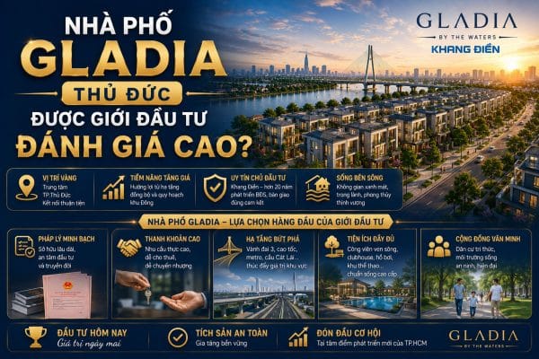 Biệt thự & Nhà phố Gladia Thủ Đức được giới đầu tư đánh giá cao?