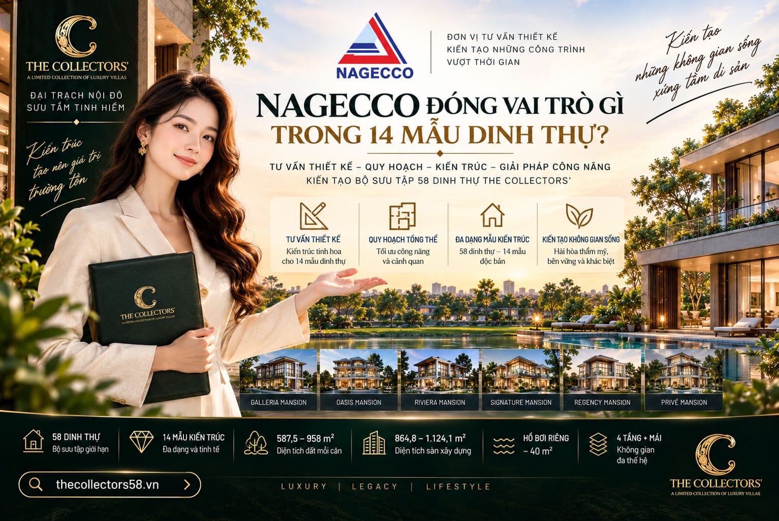 NAGECCO đóng vai trò gì trong 14 mẫu dinh thự?